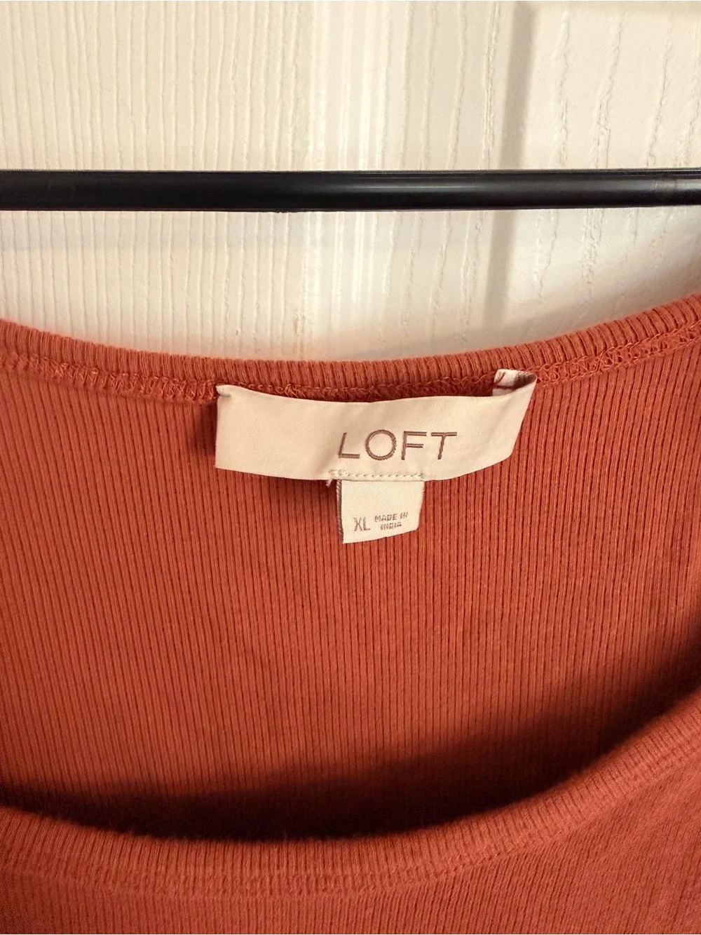 LOFT Rust Ruffle-Strap Tank Top - Picture 3 of 4